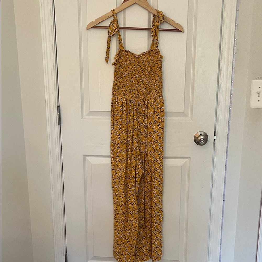 Hollister Yellow Floral Jumpsuit